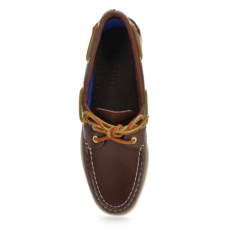 Women's  Authentic Original 2-eye Leather Boat Shoe- Brown