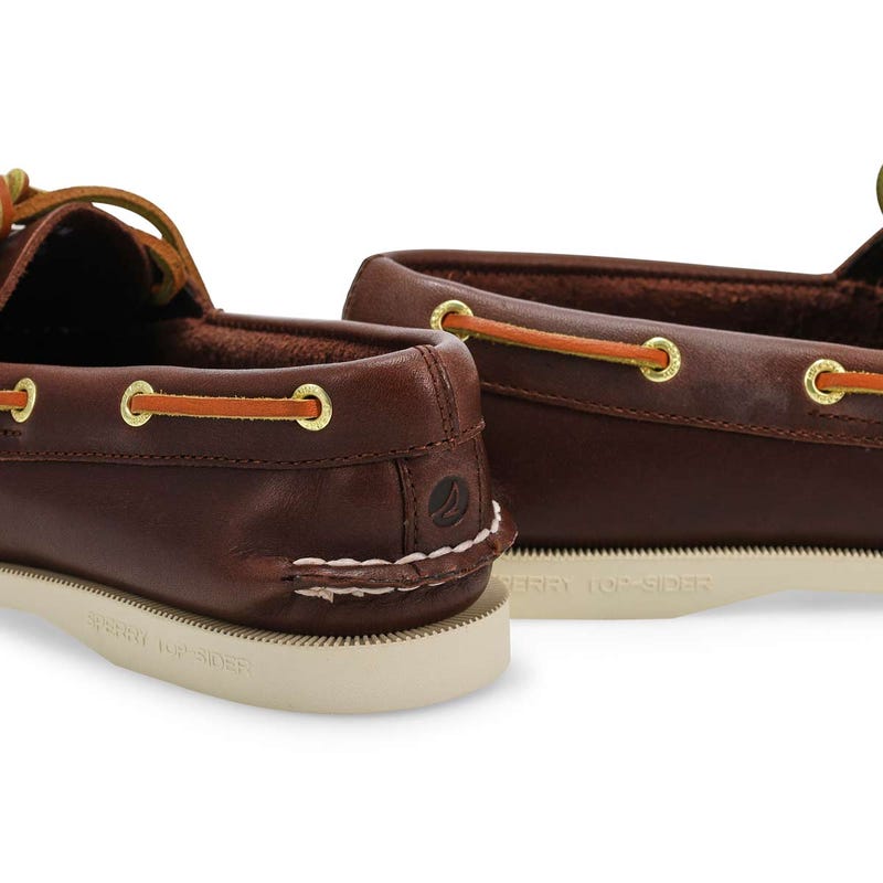 Women's  Authentic Original 2-eye Leather Boat Shoe- Brown