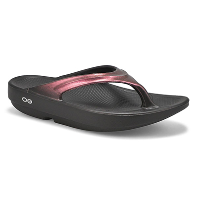 Lds OOlala Luxe Thong Sandal-Cabernet