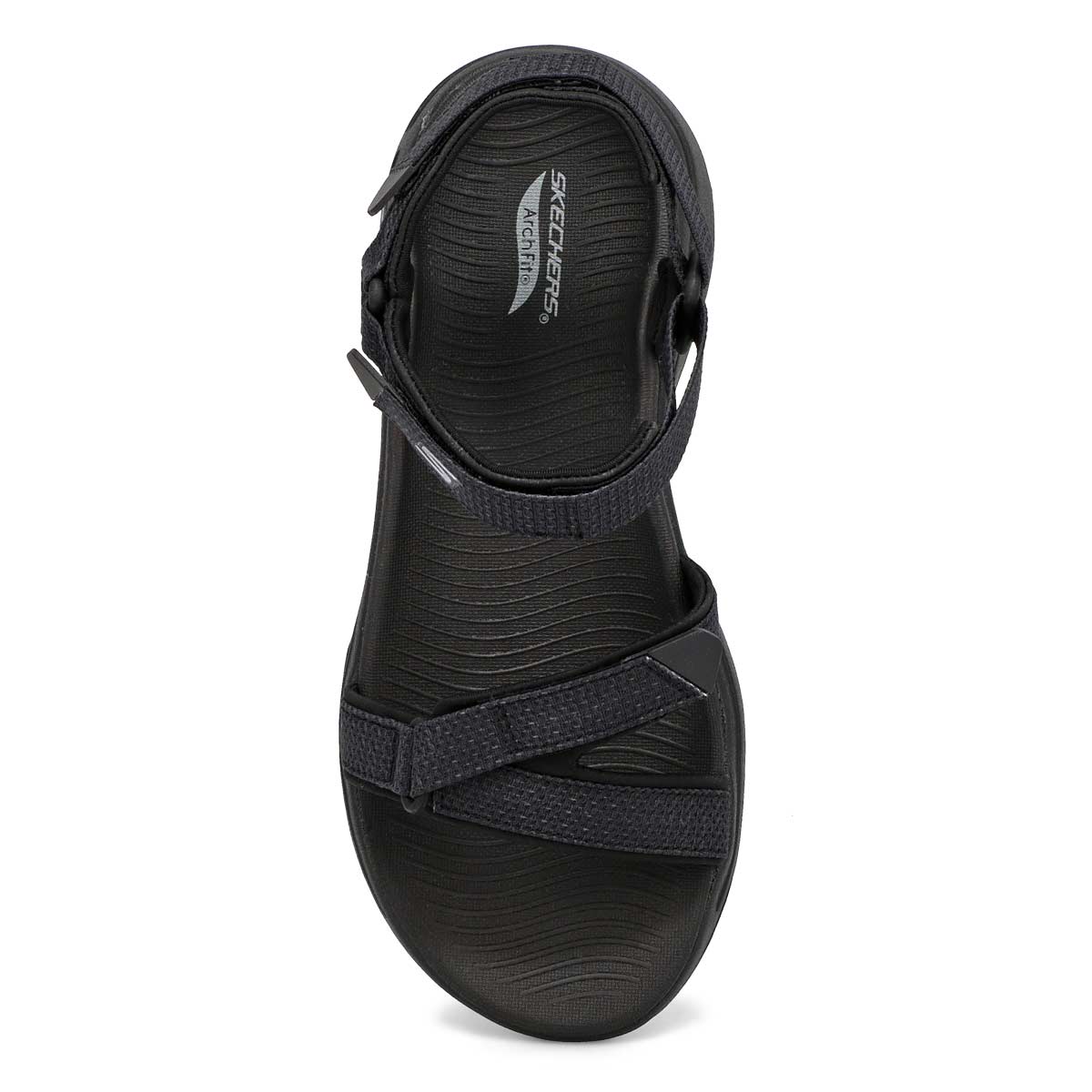 Sandales sport larges GOWALK, noir, femmes