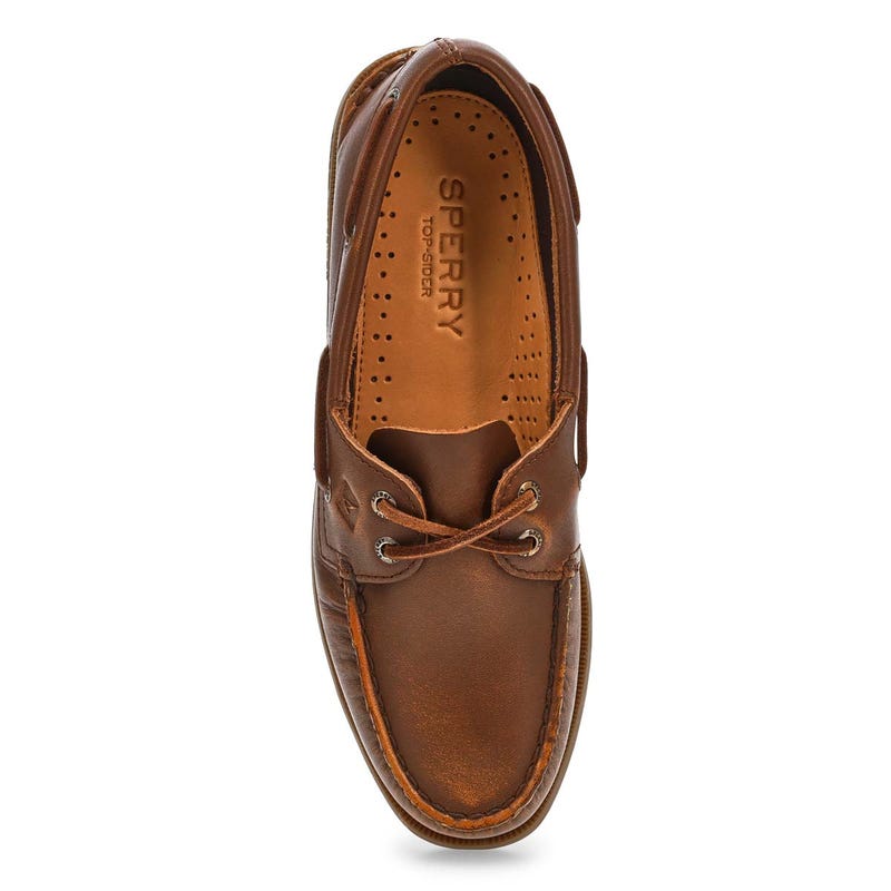Chaussure bateau A/O 2-Eye en cuir pour femmes - Brun