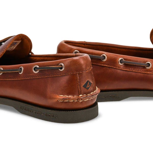 Chaussure bateau homme A/O 1-Eye en cuir – Brun