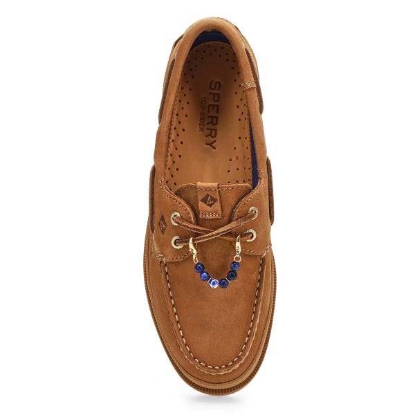 Chaussure bateau en cuir A/O 2-EYE MUDGUARD, havane, femmes