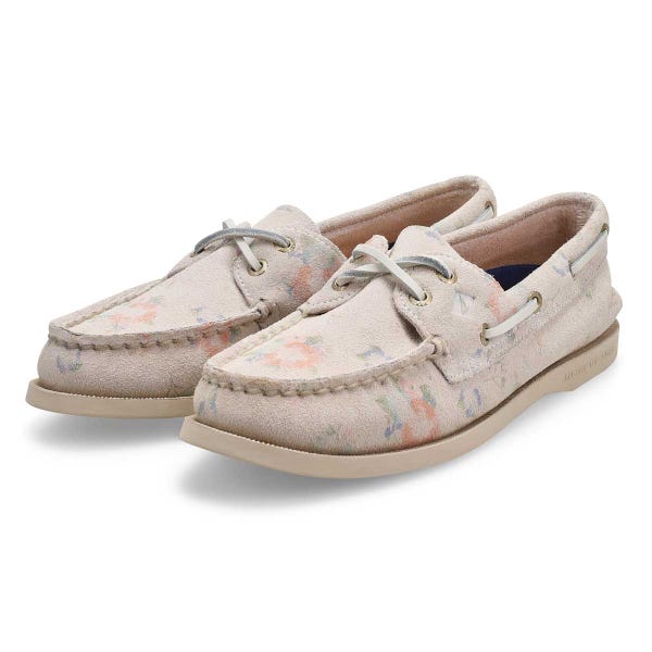Women's A/O 2-Eye Suede Boat Shoe - Floral