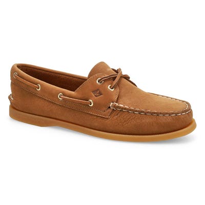 Lds A/O 2-Eye Leather Boat Shoe - Tan