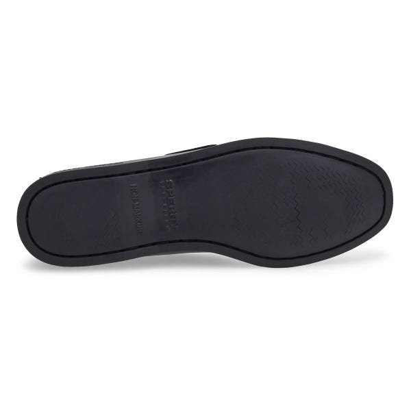 Chaussure bateau femme A/O 2-Œil cuir – Noir