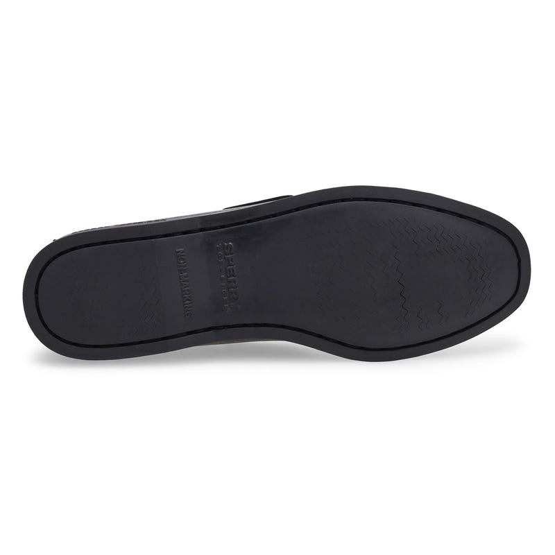 Chaussure bateau femme A/O 2-Œil cuir – Noir