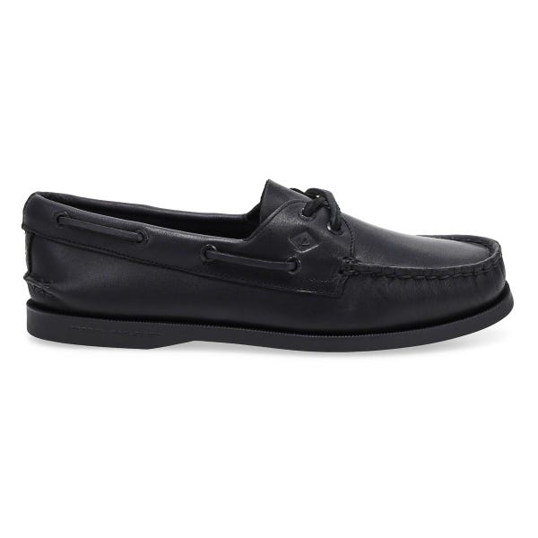 Chaussure bateau femme A/O 2-Œil cuir – Noir