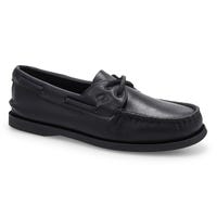 Chaussure bateau femme A/O 2-Œil cuir – Noir