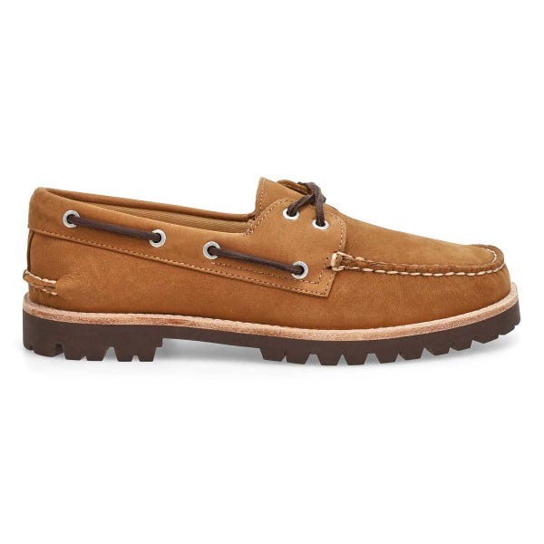 Women's A/O 2-Eye Low Lug Leather Boat Shoe - Linen