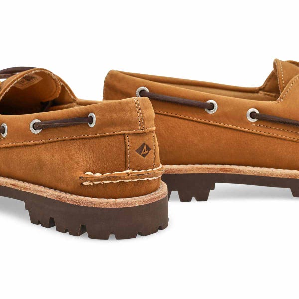 Women's A/O 2-Eye Low Lug Leather Boat Shoe - Linen