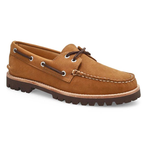 Women's A/O 2-Eye Low Lug Leather Boat Shoe - Linen