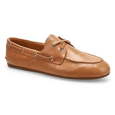 Chaussure bateau en cuir SLIMBOAT, brun Sahara, femmes