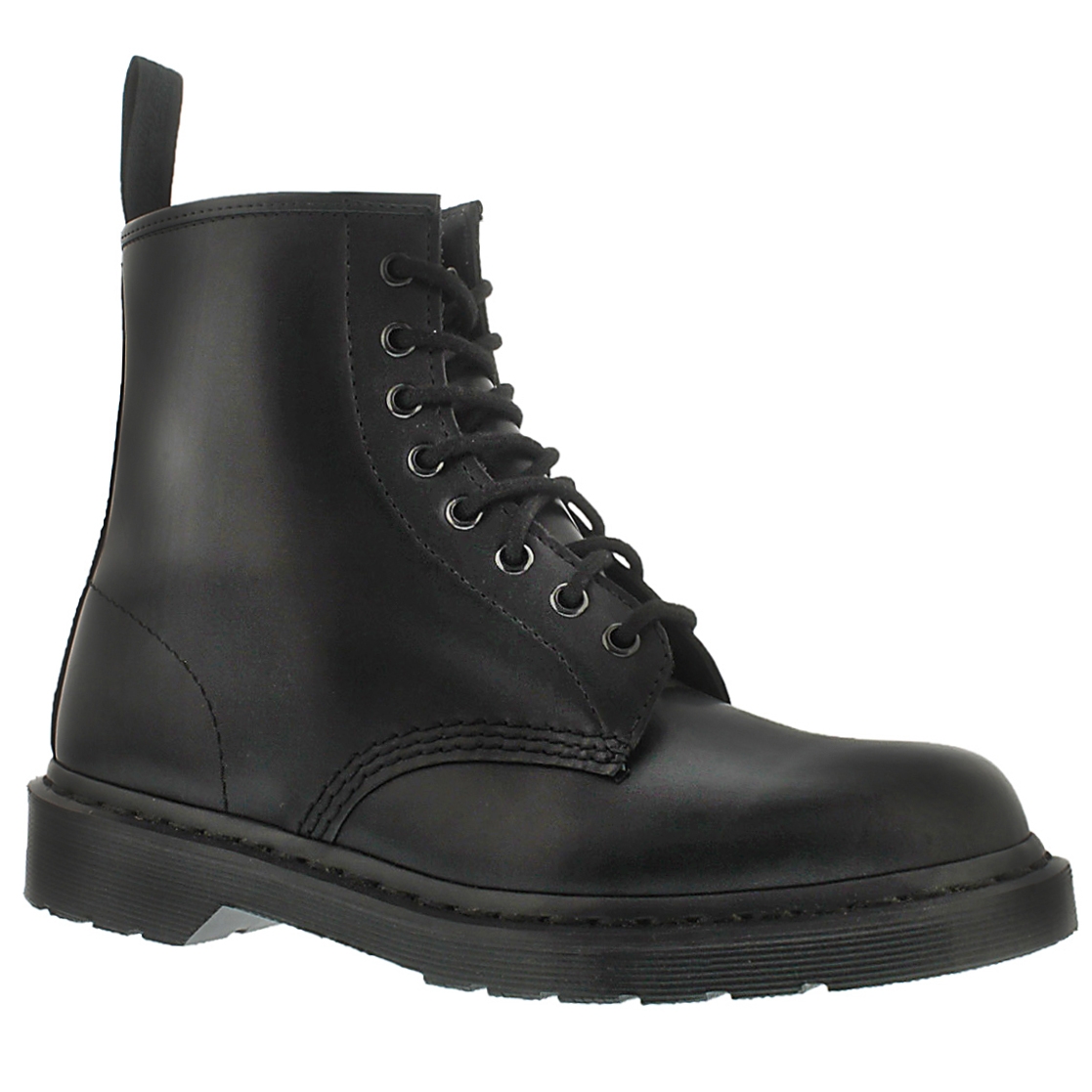 Bottes 1460 à 8 œillets, noir mono lisse, femmes