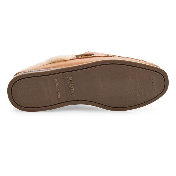 Women's Authentic Original 2-Eye Leather Cozy  Boat Shoe - Tan