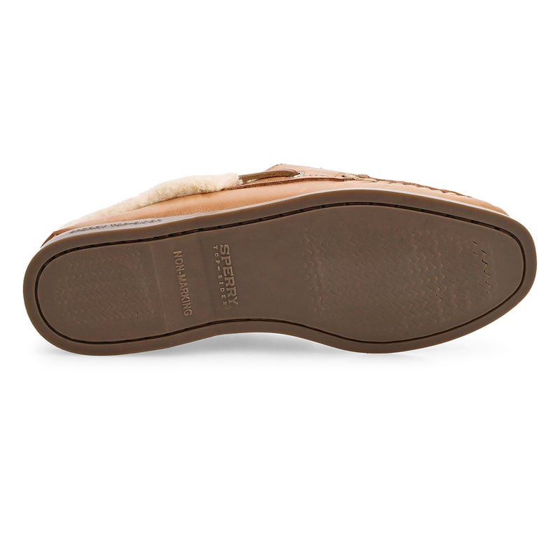 Women's Authentic Original 2-Eye Leather Cozy  Boat Shoe - Tan