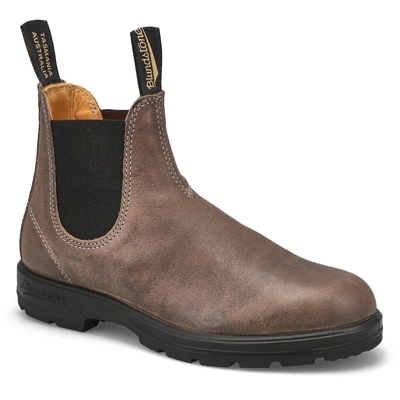 Botte doublée de cuir, brun, unisexe