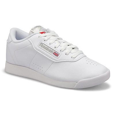 Lds Princess Leather Sneaker - White