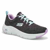 Women's Arch Fit Comfy Wave Sneaker -Blk/Lav