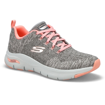 Lds Arch Fit Comfy Wave Sneaker -Gry/Pnk