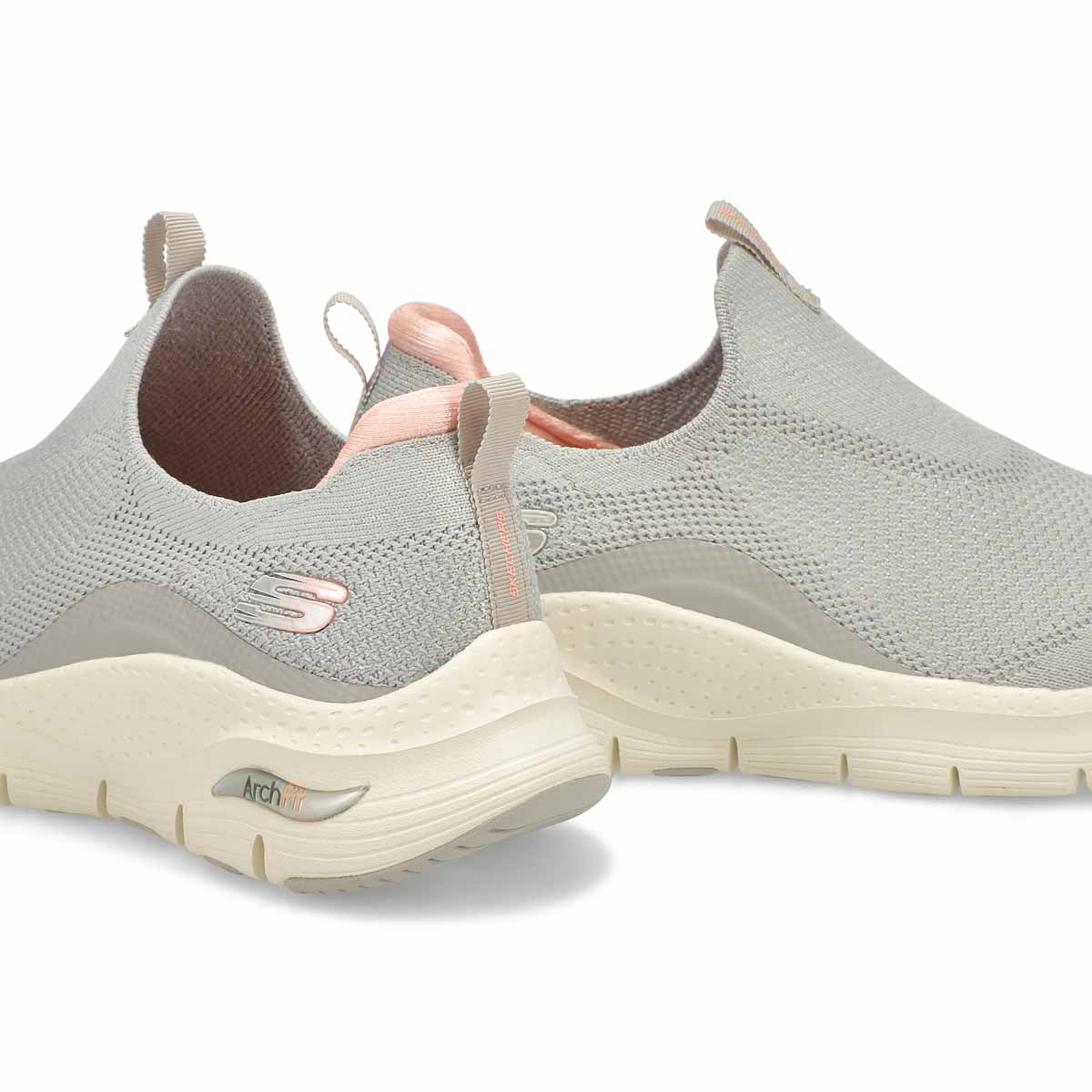 Women's Arch Fit Sneaker - Light Grey/Pink