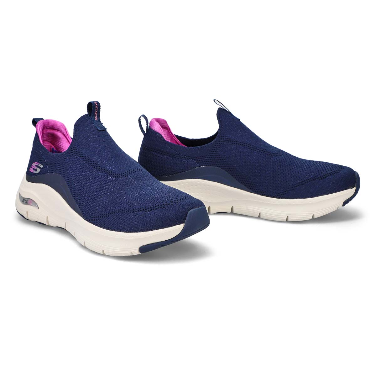 Womens' Arch Fit casual sneaker - navy/purple