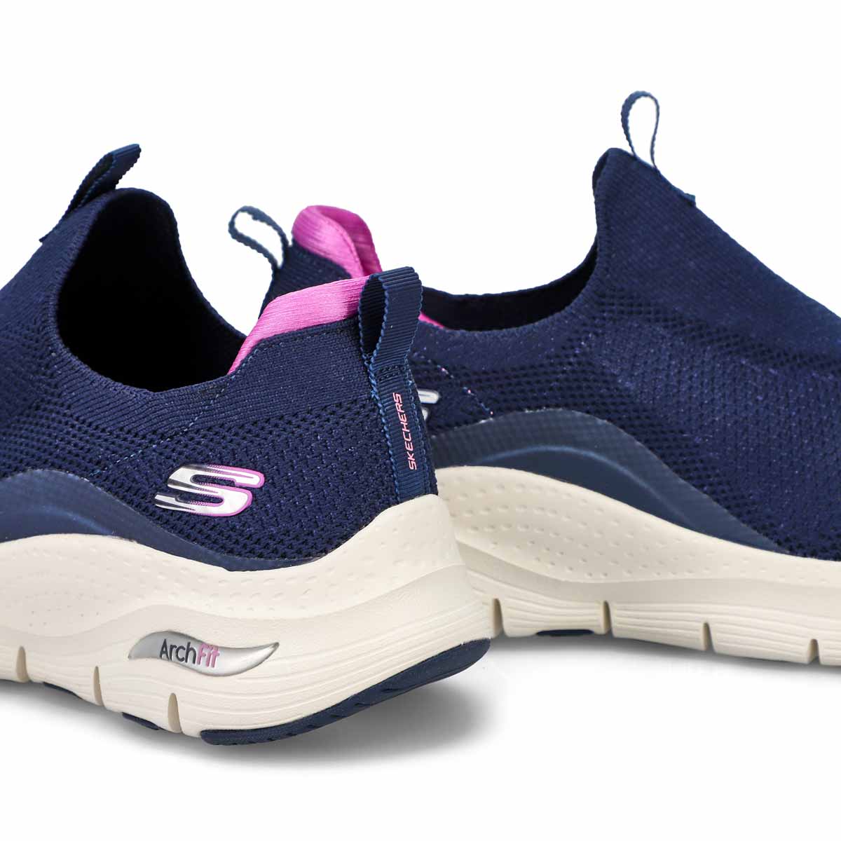Womens' Arch Fit casual sneaker - navy/purple