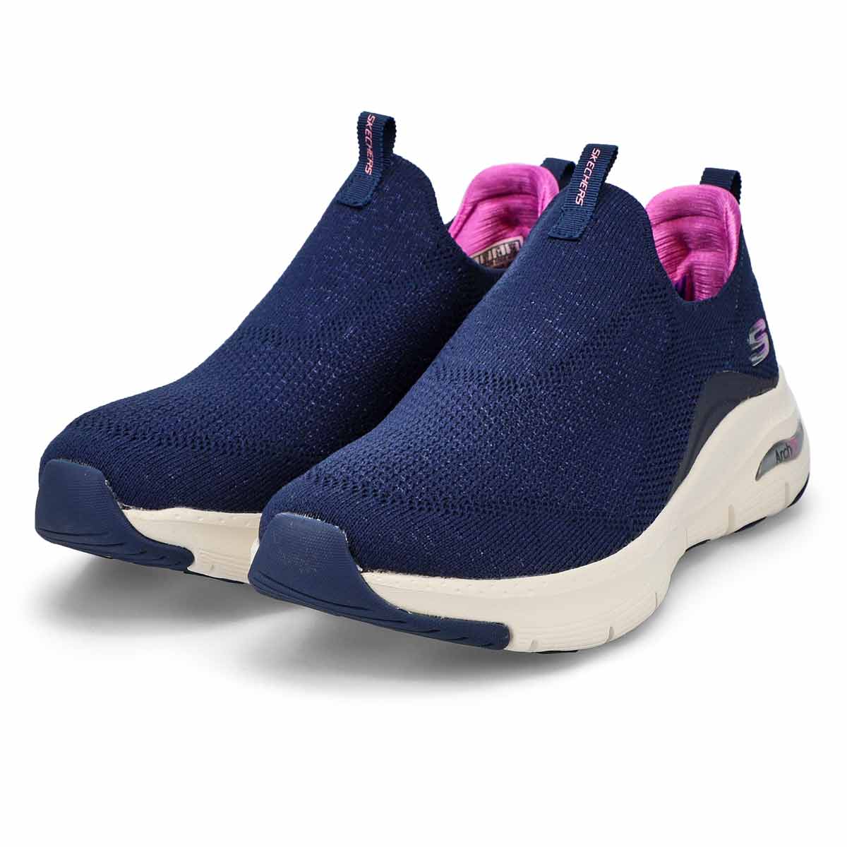 Womens' Arch Fit casual sneaker - navy/purple