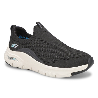 Lds Arch Fit Slip On Wide Snkr -Blk/Wht