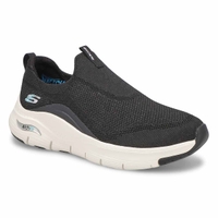 Women's Arch Fit Slip On Wide Sneaker -Black/White