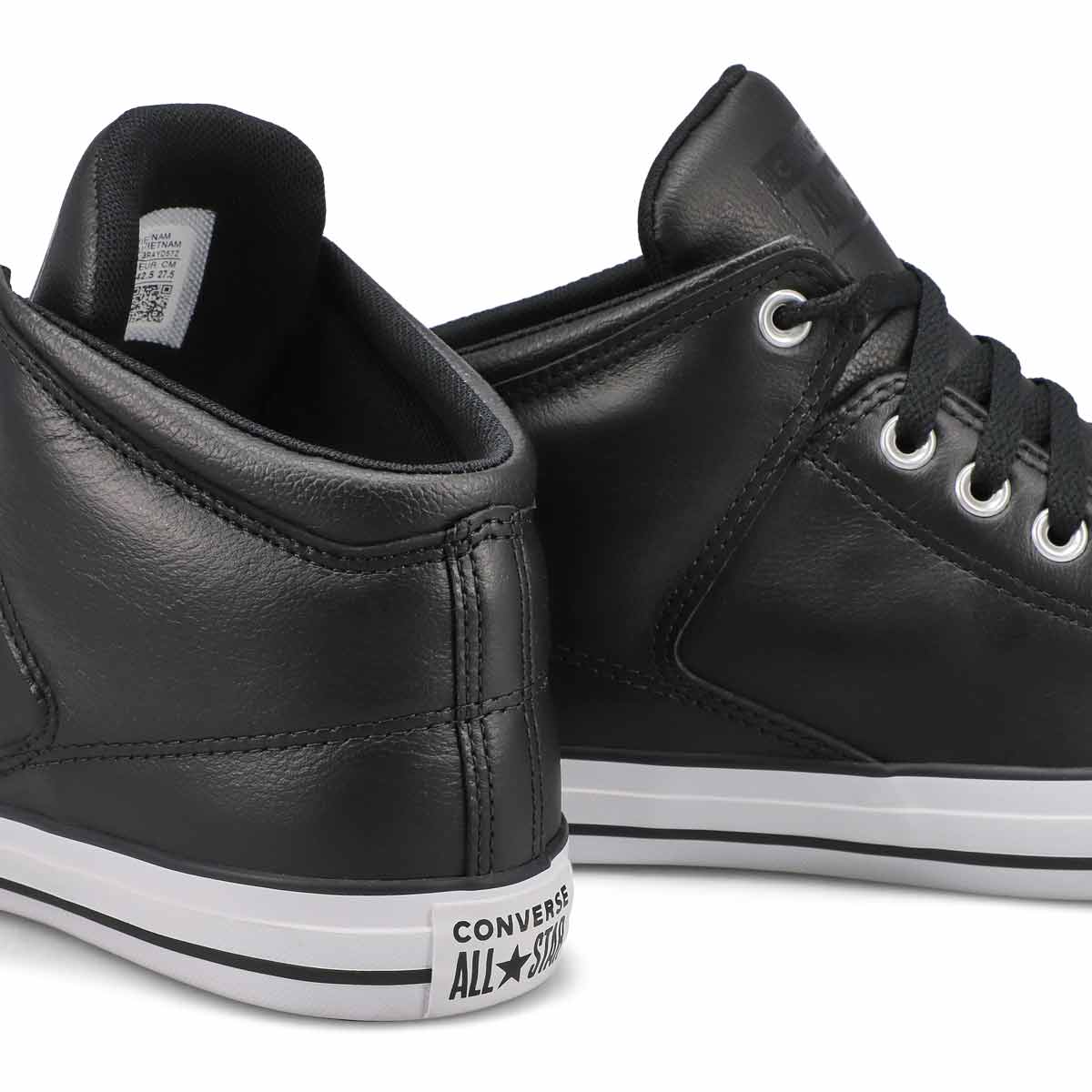 Men's Chuck Taylor All Star High Street Hi Top Leather Sneaker - Black/White