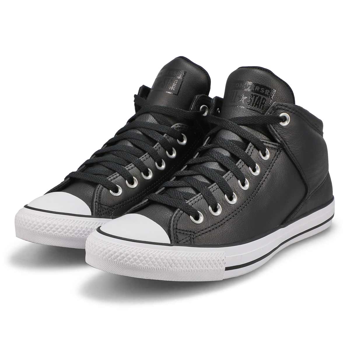 Men's Chuck Taylor All Star High Street Hi Top Leather Sneaker - Black/White