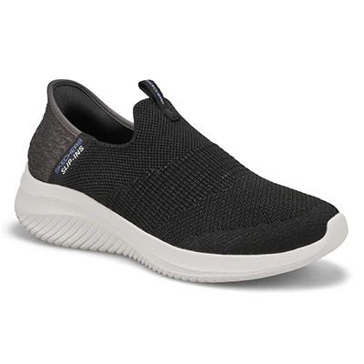 Lds Ultra Flex 3.0 Smooth Step Slip-Ins Sneaker - Black