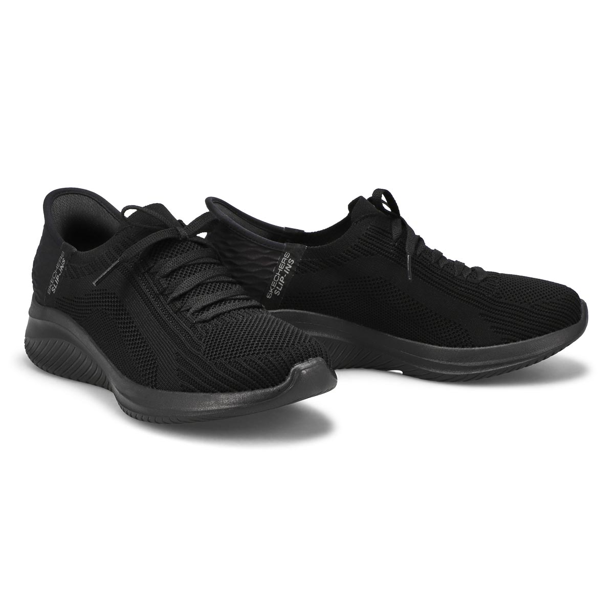 Women's Ultra Flex 3.0 Brilliant Path Slip-Ins Sneaker - Black/Black