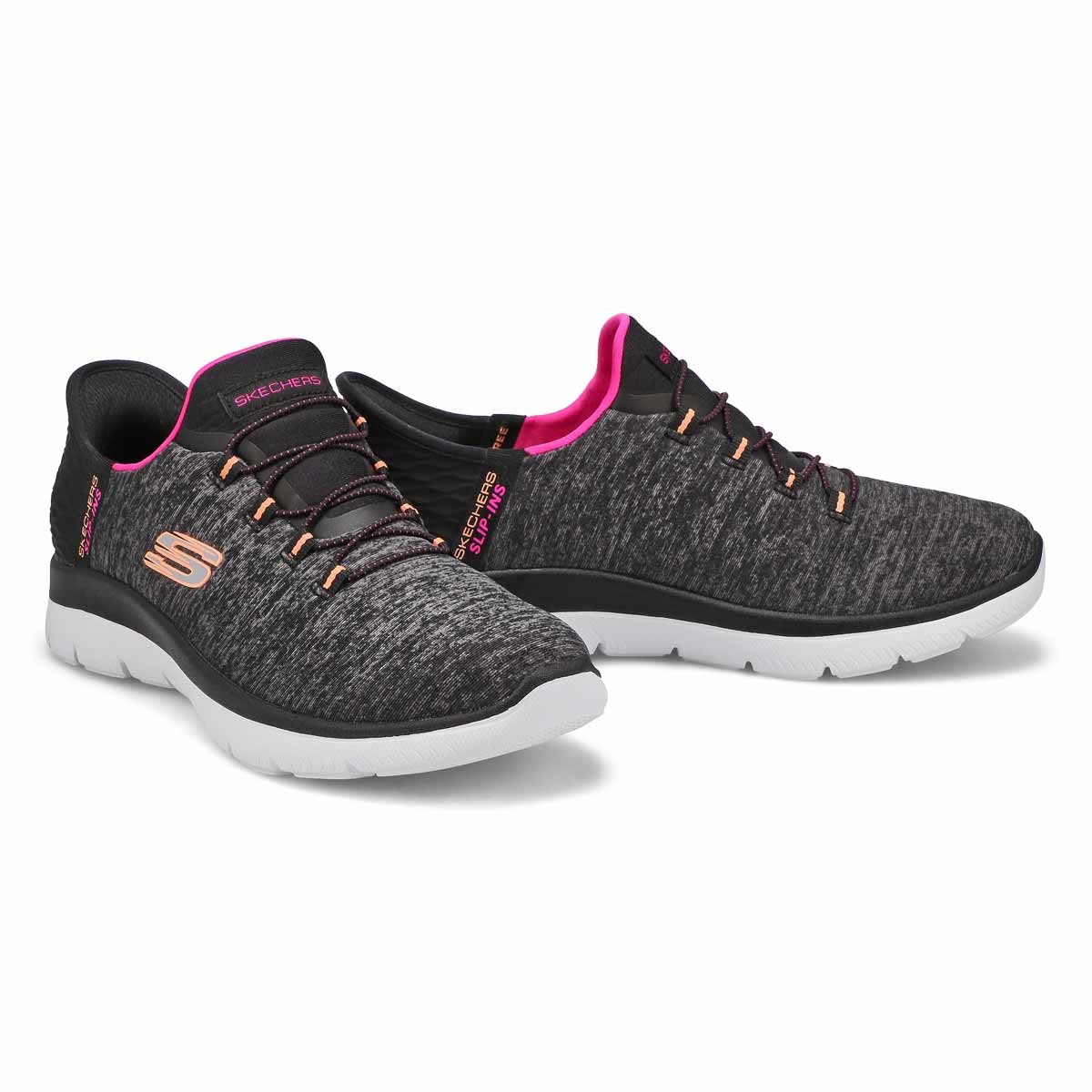 Women's Summits Dazzling Haze Slip-Ins Sneaker - Black/Multi