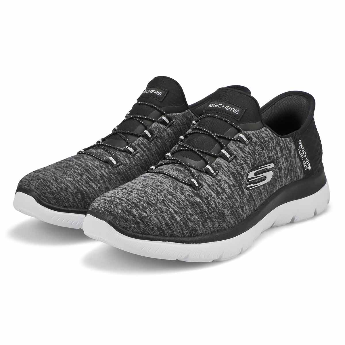 Women's Summits Dazzling Haze Slip-Ins Sneaker - Black