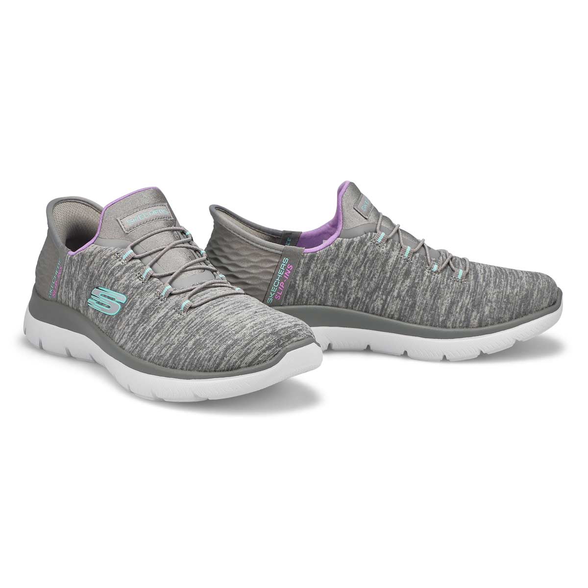 Women's Summits Dazzling Haze Slip-Ins Sneaker - Grey