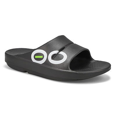 Mns OOahh Sport Slide Sandal-Black/White