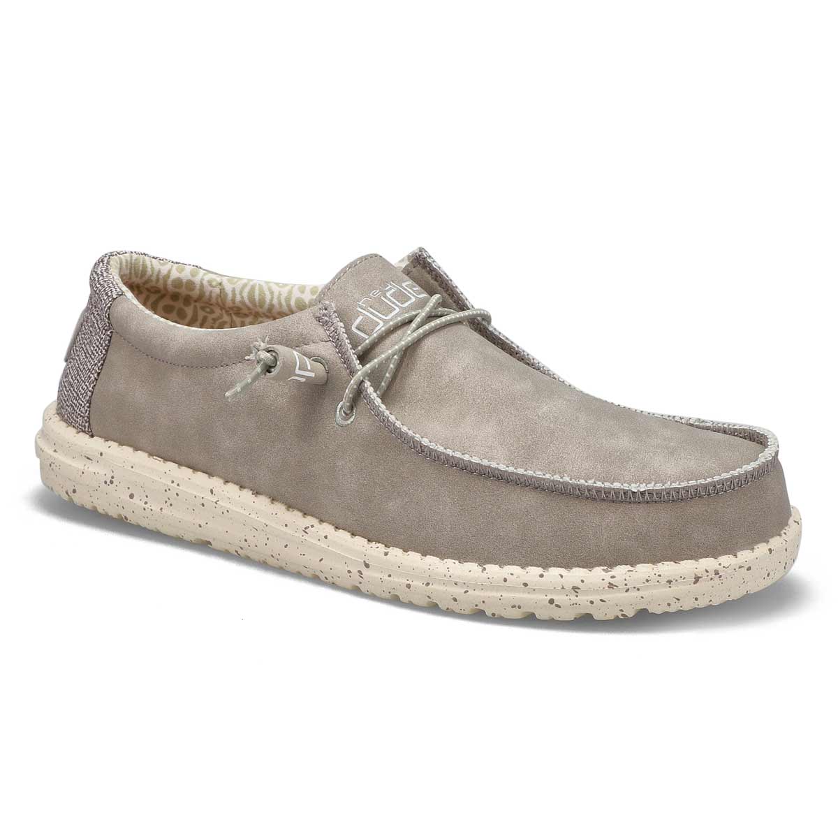 Men's Wally Recycled Leather Shoe - Silver Birch
