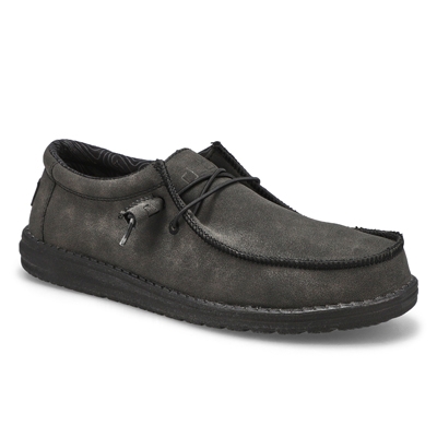 Mns Wally Recycled Lthr Shoe-Carbon