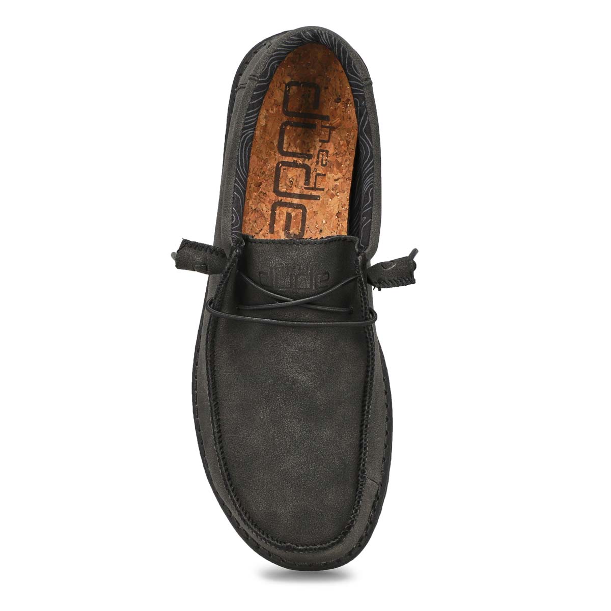 Flâneur WALLY RECYCLED LEATHER, charbon, hommes