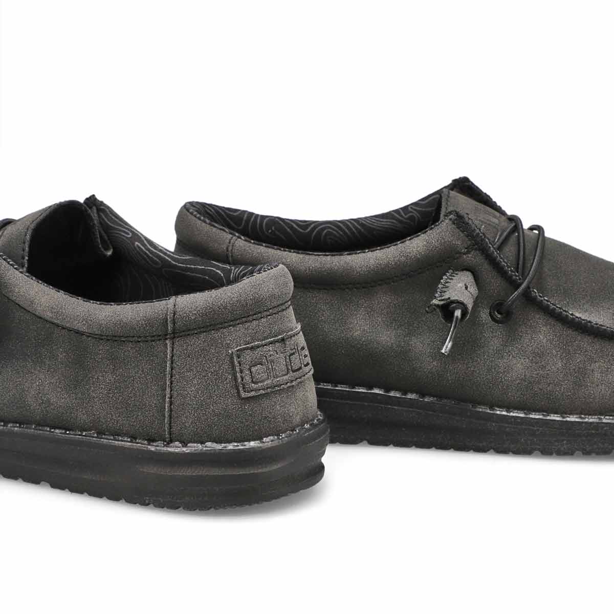 Flâneur WALLY RECYCLED LEATHER, charbon, hommes
