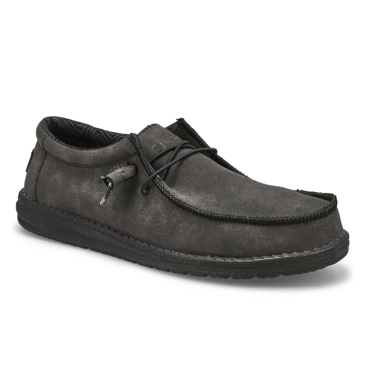 Men's Wally Recycled Leather Shoe - Carbon
