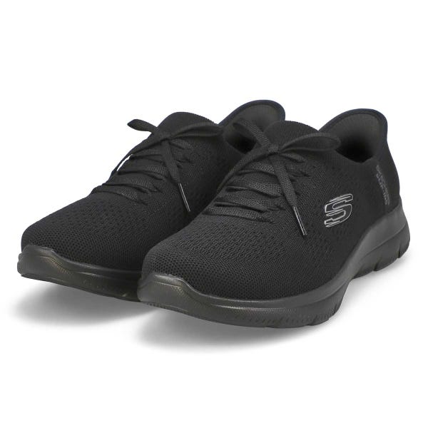 Women's Summits New Daily Slip-Ins Wide Sneaker - Black/Black