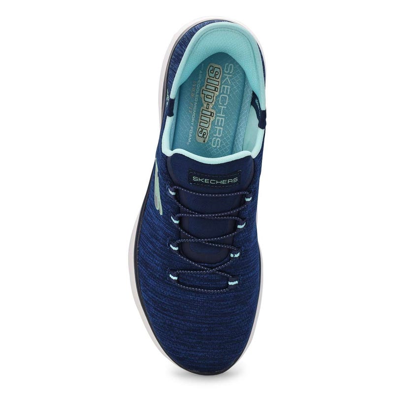 Women's  Summits Everyday Slip-Ins Wide Sneaker - Navy/Aqua