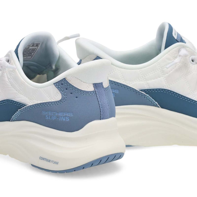 Women's Contour Foam Cozy Fit Slip-Ins Sneaker - White/Light Blue