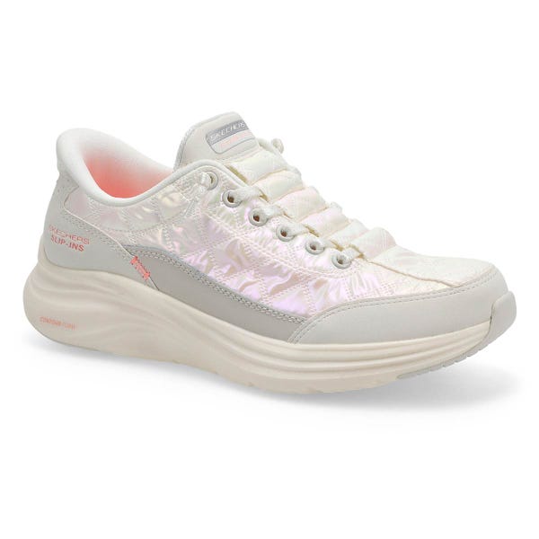 Women's Contour Foam Cozy Fit Slip-Ins Sneaker - White/Multi
