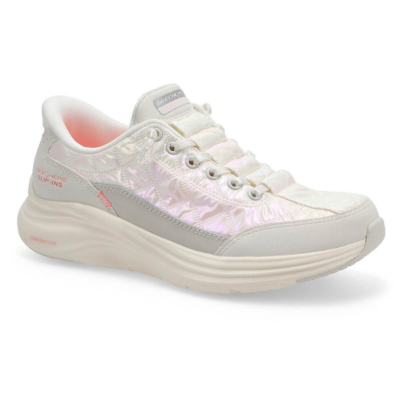 Women's Contour Foam Cozy Fit Slip-Ins Sneaker - White/Multi