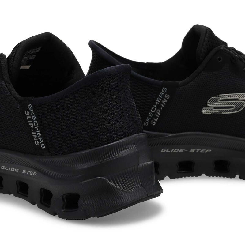 Espadrille pour femmes Glide-Step Pro à enfiler - Noir/Noir