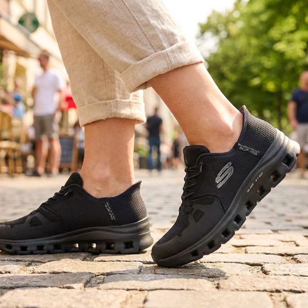 Women's  Glide-Step Pro Slip-Ins Wide Sneaker - Black/Black